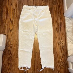 MADEWELL The Perfect Summer Jean Denim Straight Leg Cotton White Women Size 30
